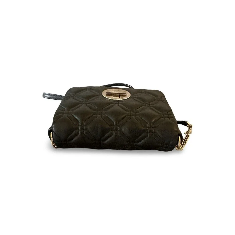 Kate Spade Black-Pink Leather Silver hardware Astor Court Naomi Crossbody Bag
